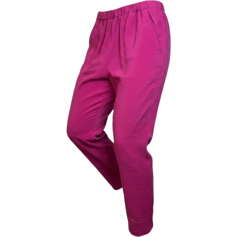 Vince Camuto Tapered Pants Womens 2 Pink Excellent Elastic Waist Cuffed Rayon